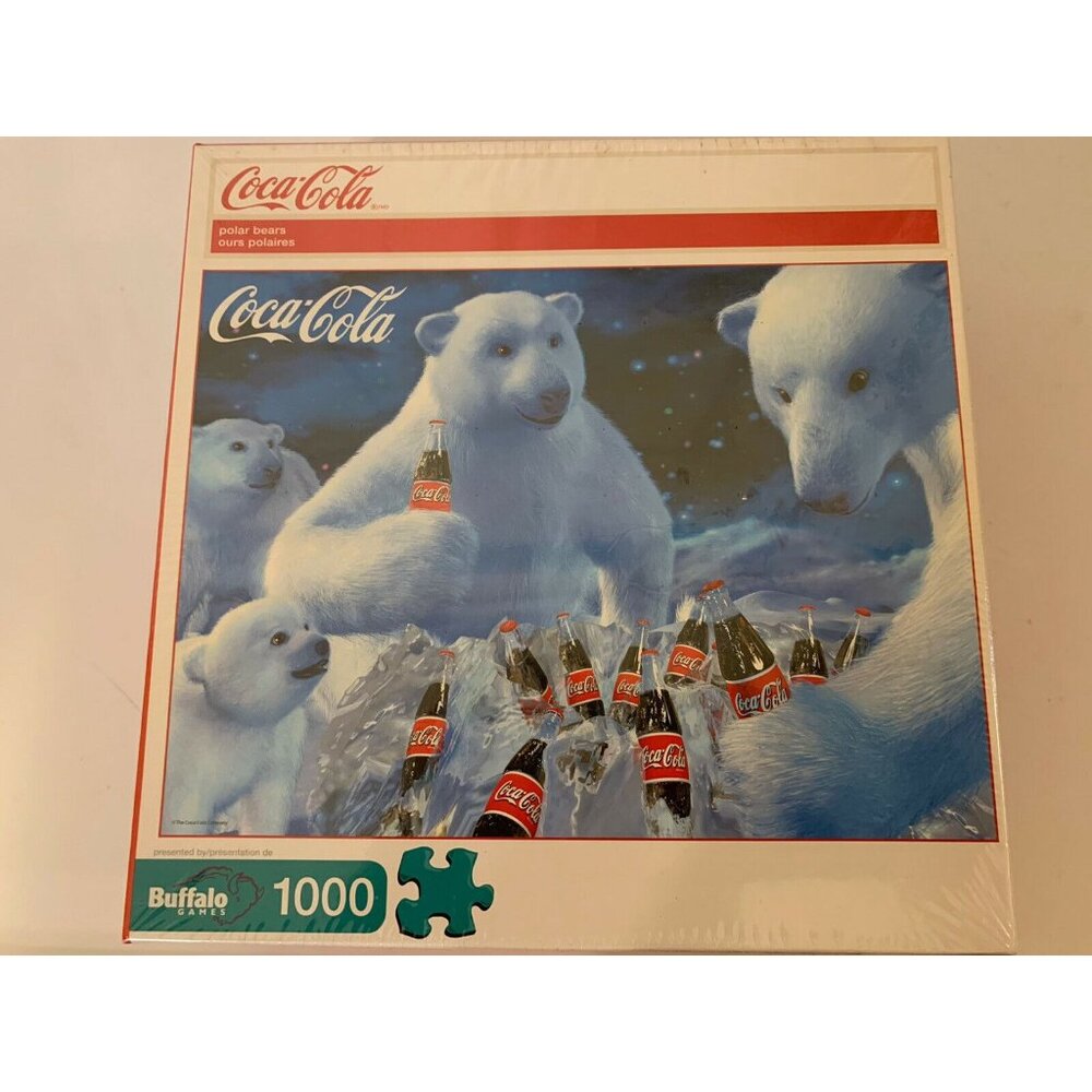 New Coca Cola Polar Bears‎ Jigsaw Puzzle Buffalo Games 1000 Pieces Sealed 2009